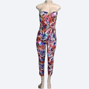Mustard Seed Vibrant Floral Jumpsuit